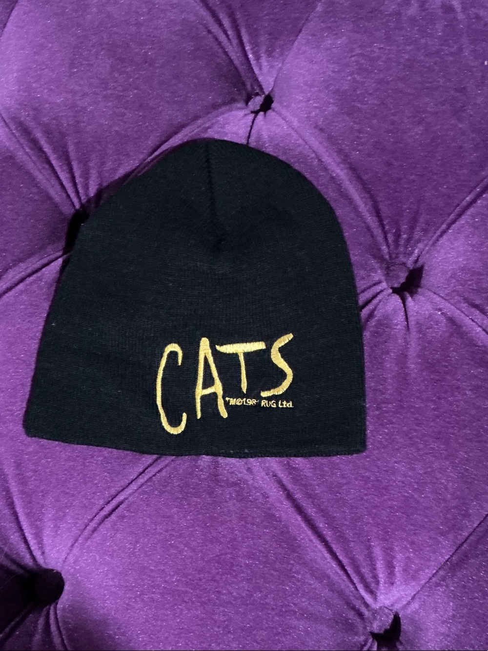 Cats on Broadway official Embroidered Black Beanie Hat